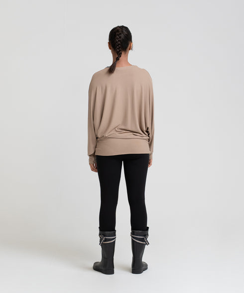 Women's Modal Rib Draped Top